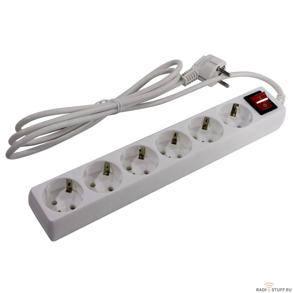 5bites SP6W-230 Сетевой фильтр  6S / 3*0.75MM2 / 3M / WHITE