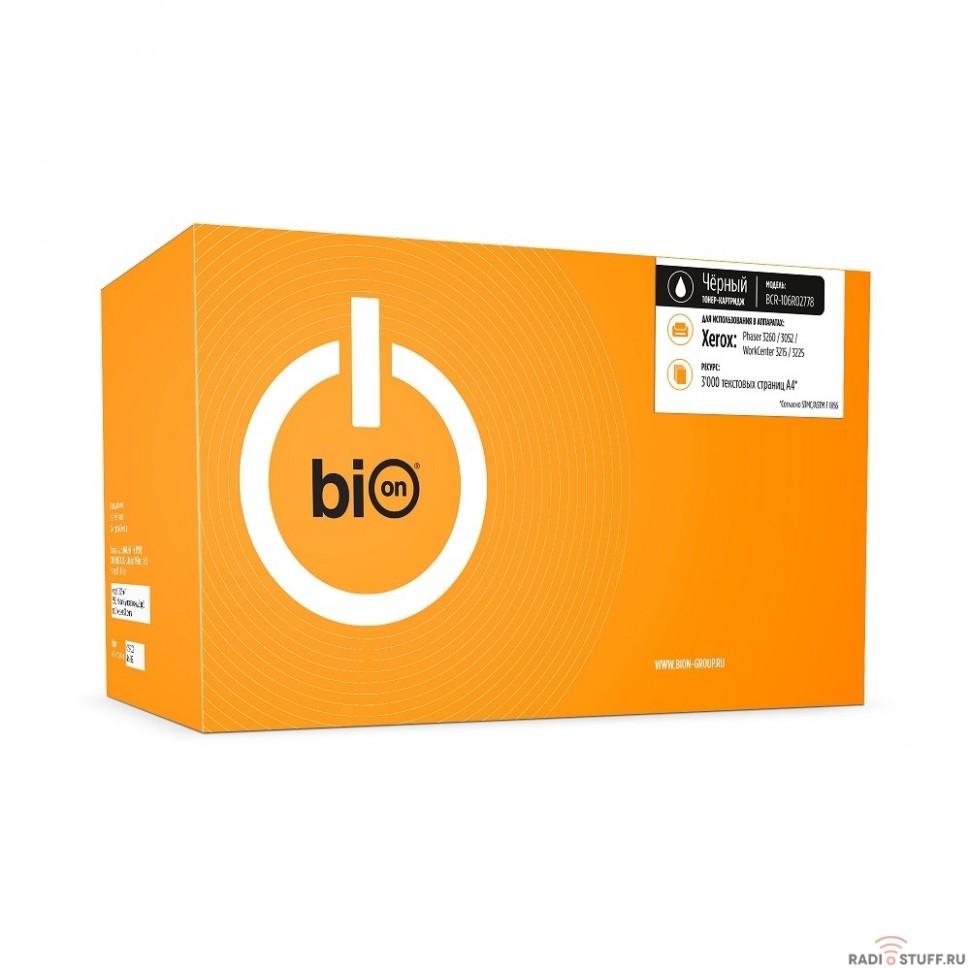 Bion 106R02778 Картридж для Xerox Phaser 3260/3052, WorkCenter 3215/3225 (3000  стр.), Черный