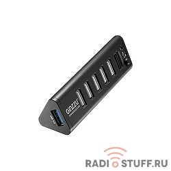 HUB GR-315UB Ginzzu USB 3.0/2.0, 7 port(1xUSB3.0+6xUSB2.0)
