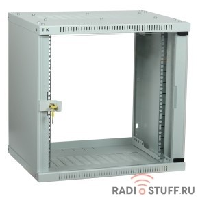 Шкаф, 6U, (600x600мм), дверь стекло, LINEA WE, серый, ITK 