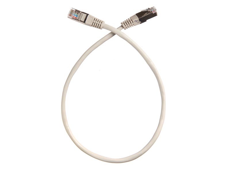 Патч-корд Technolink FTP4 cat 5e, 0.5м, ВС, LSZH, серый, литой коннектор