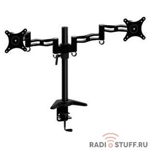 Cactus CS-VM-D08-BK черный Кронштейн для 2-х мониторов 13"-27" макс.8кг настольный поворот и наклон