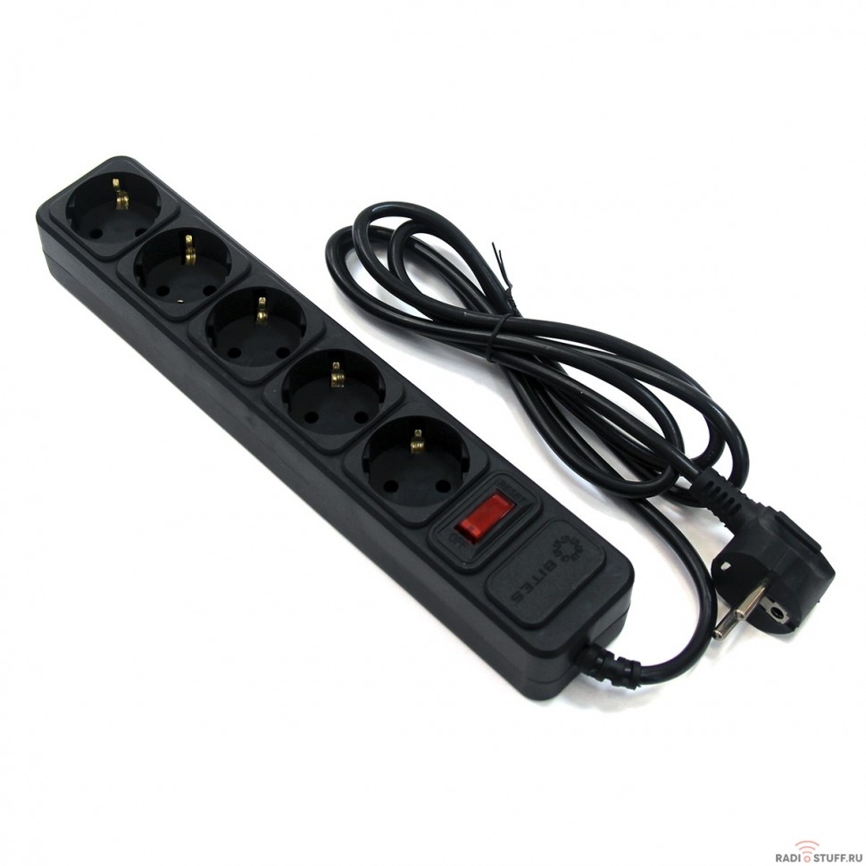 5bites SP5B-115 Сетевой фильтр SP5B-115 5S / 3*0.75MM2 / 1.5M / BLACK