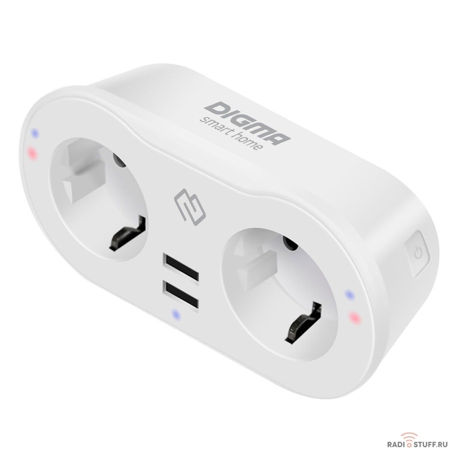 Digma Умная розетка DiPlug 400 EU Wi-Fi белый (TY1932) {1408329}