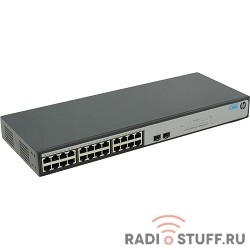 HP JH017A Коммутатор HPE 1420-24G-2SFP неуправляемый 19U 24x10/100/1000BASE-T