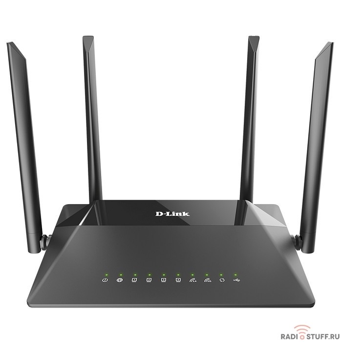 D-Link DIR-825/RU/R5A Беспроводной двухдиапазонный гигабитный маршрутизатор AC1200 Wave 2 с поддержкой MU-MIMO, EasyMesh, 3G/LTE и USB-портом