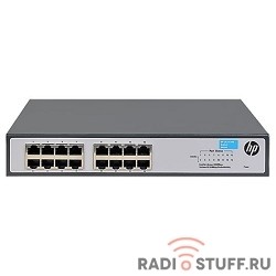 HP JH016A Коммутатор HPE 1420-16G неуправляемый 19U 16x10/100/1000BASE-T