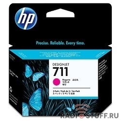 HP CZ135A Картридж №711, Magenta {Designjet T120/T520, Magenta (29ml 3 - pack)}