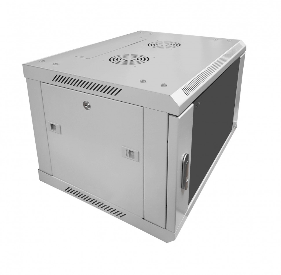 Шкаф настенный 12U серия WMA (Wall Maestro) (600х450х635), передняя дверь стекло, разборный, серый, Netko  "А"