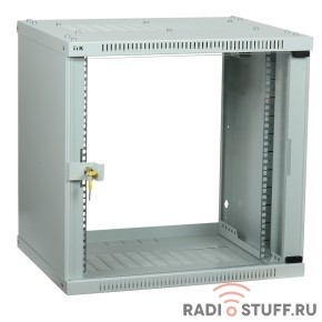 Шкаф настенный, (550x350мм), LINEA WE, 6U, дверь стекло, серый, ITK