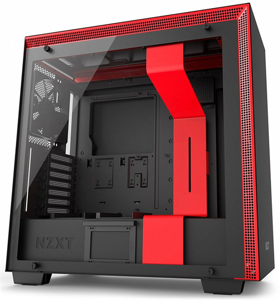 NZXT CA-H400B-BR H400 M-ATX MATTE BLACK/RED