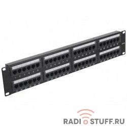 Коммутационная панель с задним организатором, 48 портов, cat.5e, 19'', Cablexpert