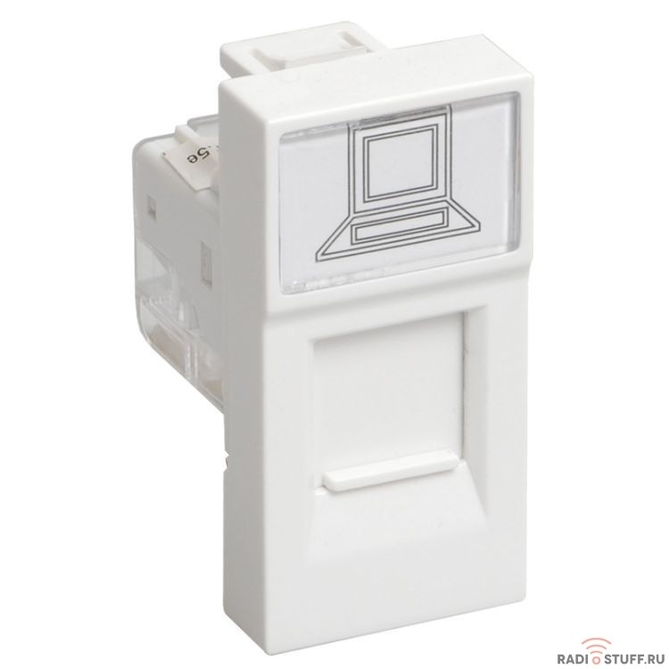 Iek (CKK-40D-RI1-K01 ) РКИ-10-00-П Розетка информационная RJ-45 UTP кат.5e (на 1 модуль) ПРАЙМЕР белая