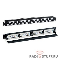Патч-панель высокой плотности 19", 1U, 48 портов, cat.6e, Dual Type, Hyperline