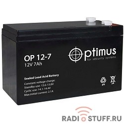 Optimus OP1207 Батарея 12V/7Ah (для охранно-пожарных систем)