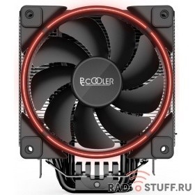 PCCooler GI-X6R Кулер GI-X6R S775/115X/AM2/AM3/AM4 (24 шт/кор, TDP 160W, вент-р 120мм с PWM, Red LED FAN, 5 тепловых трубок 6мм, 1000-1800RPM, 26.5dBa)